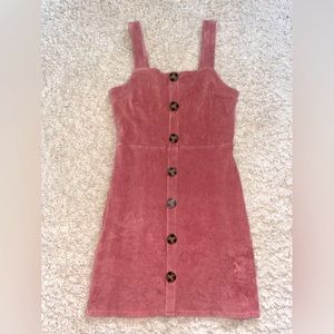Pink corduroy dress